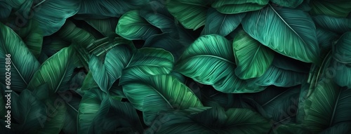 Green leaves background  generative ai