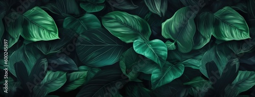 Green leaves background  generative ai