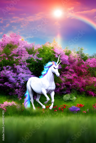 Rainbow unicorn illustration
