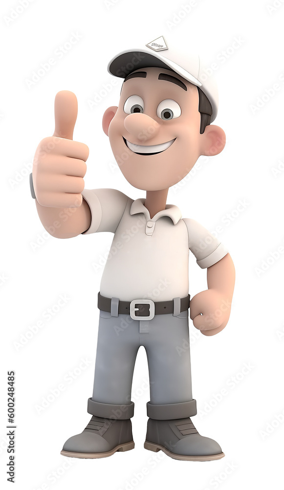 3d male character showing thumbs up, ok symbol, agree, yes etc. generative ai 3d male character showing thumbs up, ok symbol, agree, yes etc. generative ai