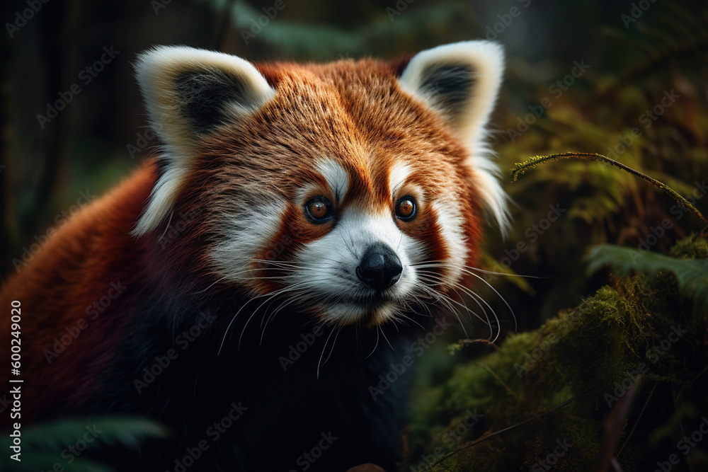 Enchanting Playfulness: Adorable Red Panda in the Forest Canopy Enchanting Playfulness: Adorable Red Panda in the Forest Canopy