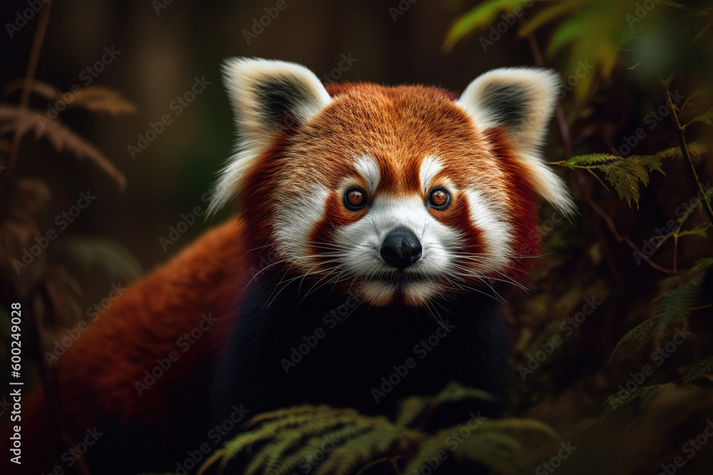 Enchanting Playfulness: Adorable Red Panda in the Forest Canopy Enchanting Playfulness: Adorable Red Panda in the Forest Canopy