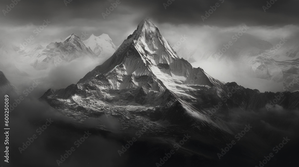a mount everest, snow and magestic landscape. AI generative a mount everest, snow and magestic landscape. AI generative