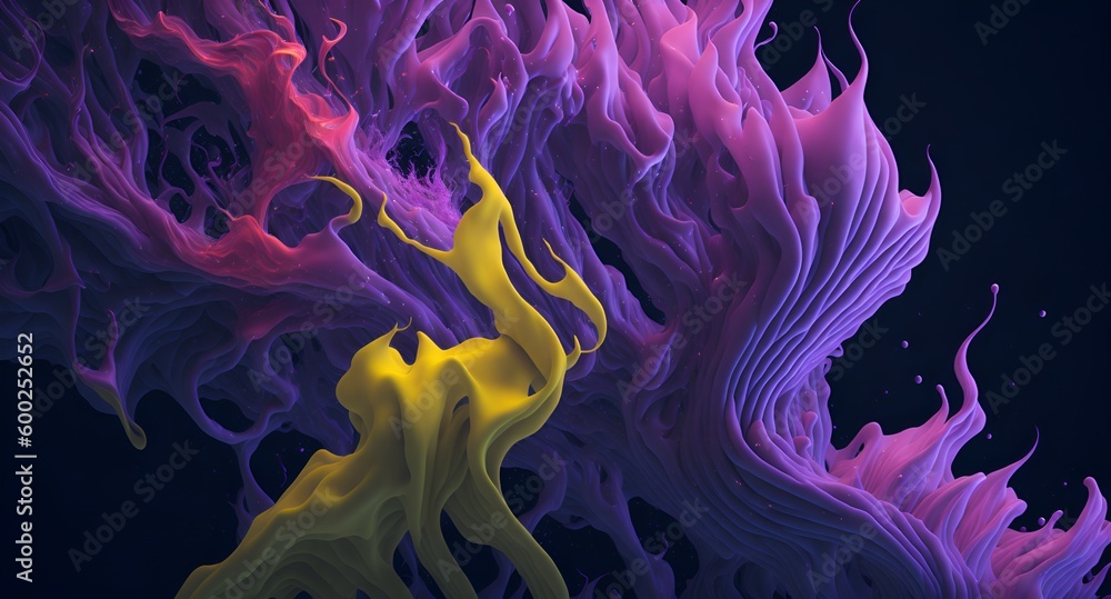 Ink underwater. Abstract background. Generative AI Ink underwater. Abstract background. Generative AI