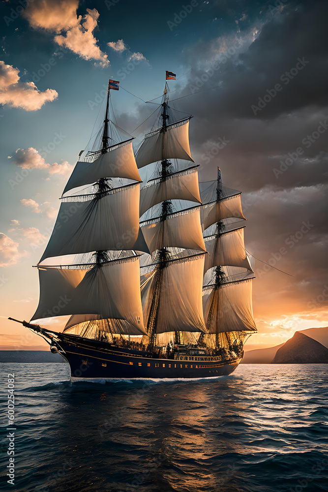 Sailing ship illustration