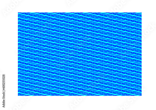 rechteckige fläche mit einem rautenförmigen blauen gitter, textiles netz, modern art,