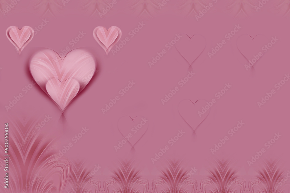 Love Card decorative frame vector hearts background