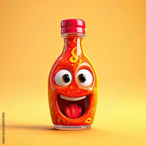 Cute Cartoon Bottle of Hot ...