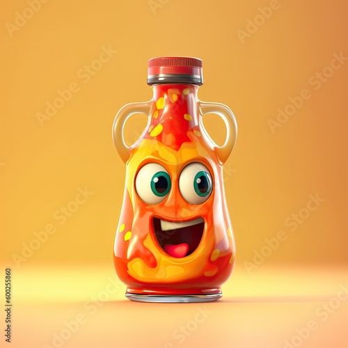 Cute Cartoon Bottle of Hot ...