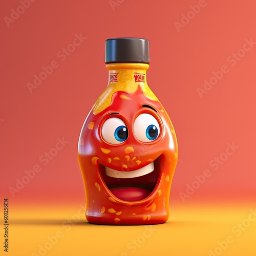 Cute Cartoon Bottle of Hot ...