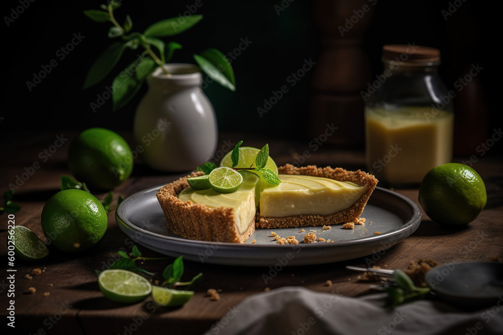 Zesty and Crunchy Key Lime Pie: A Refreshing Delight