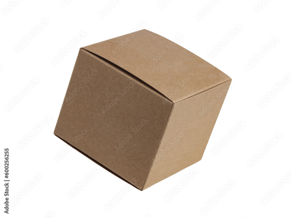 layout of a square cardboard packaging box, isolate on a white background layout of a square cardboard packaging box, isolate on a white background