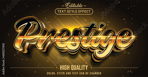Editable text style effect - Prestige text style theme