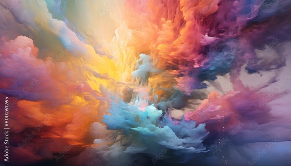 colorful clouds background with space