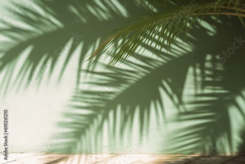 palm branch shadow on the wall- Ai