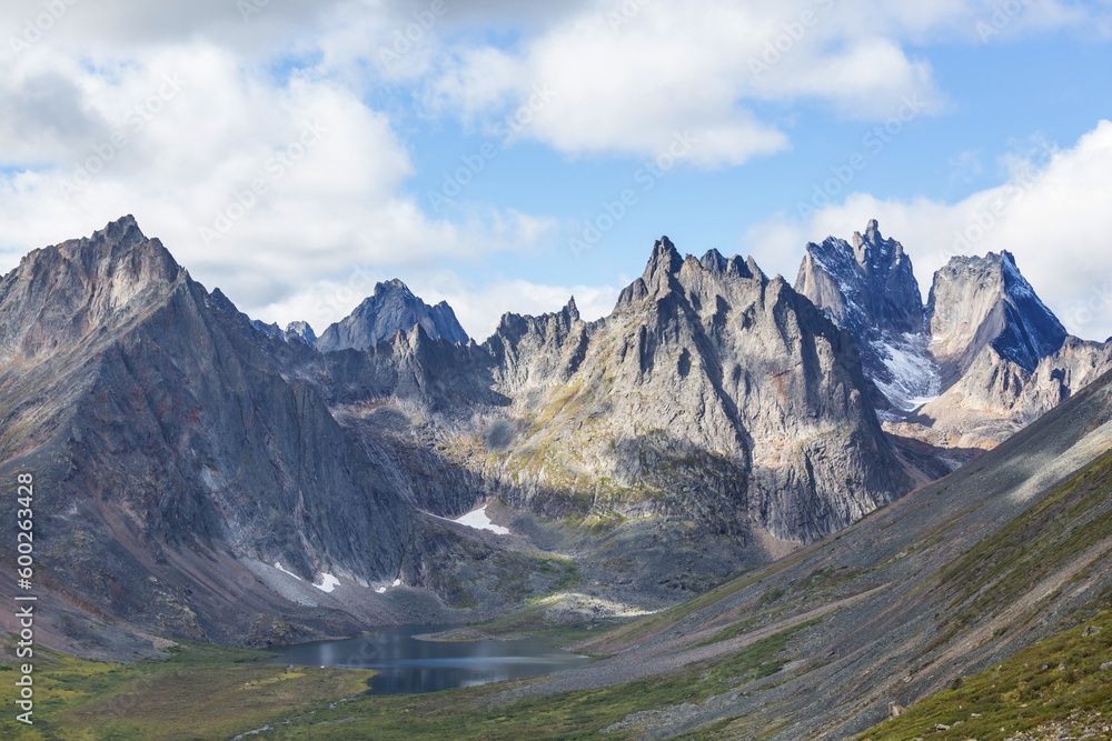 Mountains in tundra