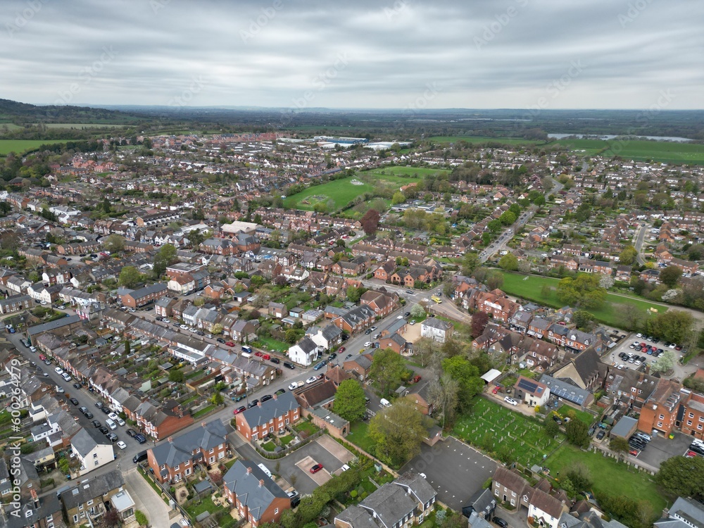 Aldbury Village in Hertfordshire drone aerial view