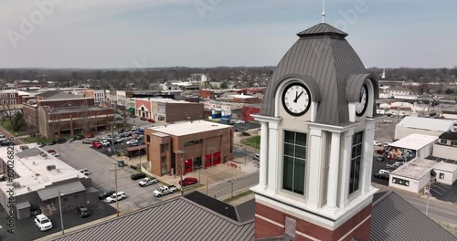Aerial View Downtown City Center Madisonville Kentucky USA photo