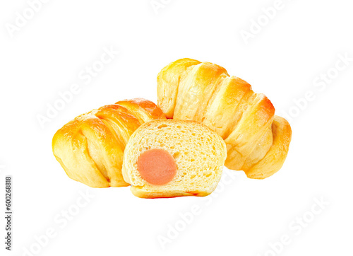 Croissant isolated on   transparent png