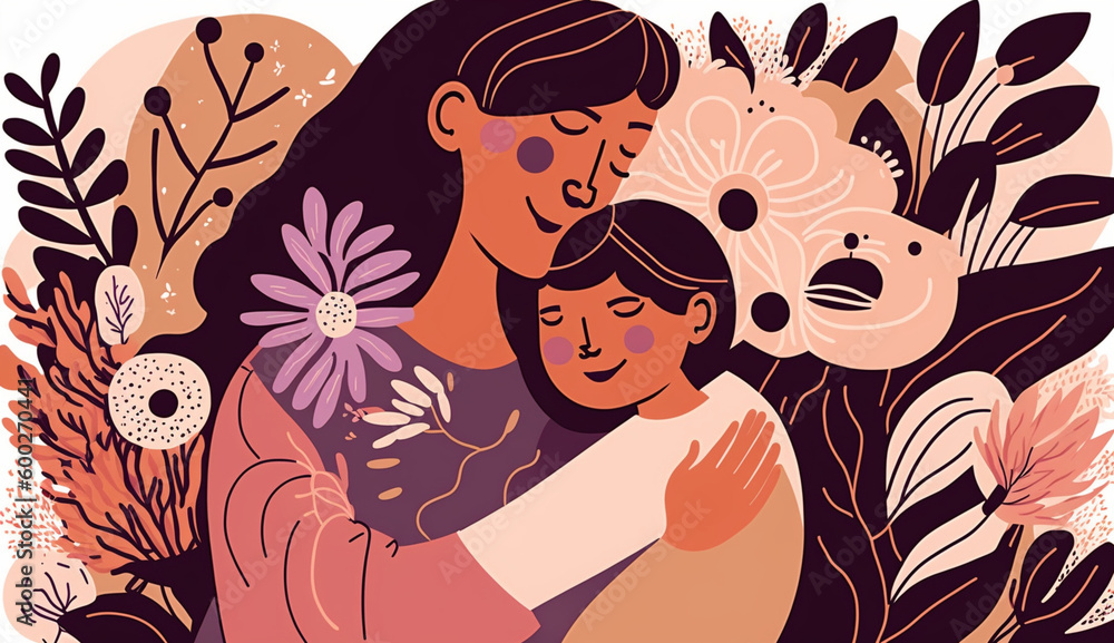 Mother's Day mums love vector art Mother's Day mums love vector art