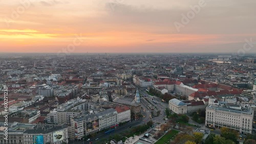 Wallpaper Mural Aerial view of Budapest city skyline at sunrise, Hungary Torontodigital.ca
