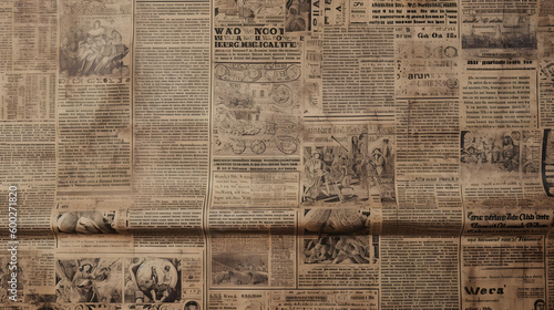 old newspaper texture,newspaper wallpaper ,generative ai
