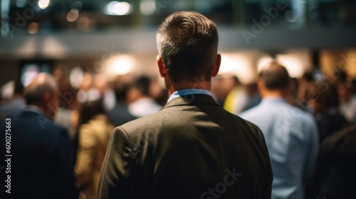 person attending a networking event or conference generative ai