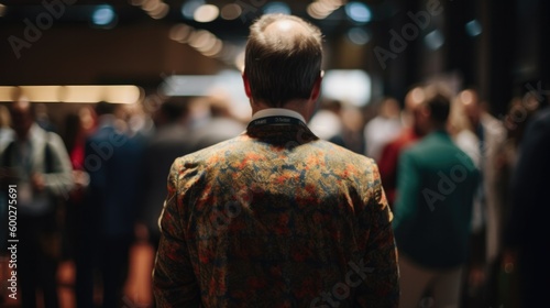 person attending a networking event or conference generative ai