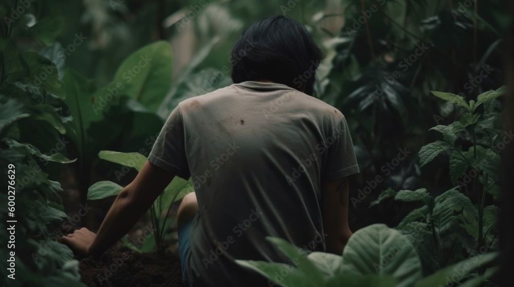 person working on a sustainable or eco-friendly project generative ai person working on a sustainable or eco-friendly project generative ai