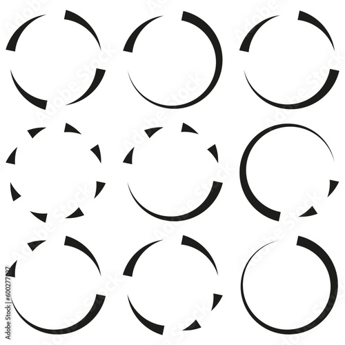 Circles arrows in flat style. Environmental protection. Vector illustration.