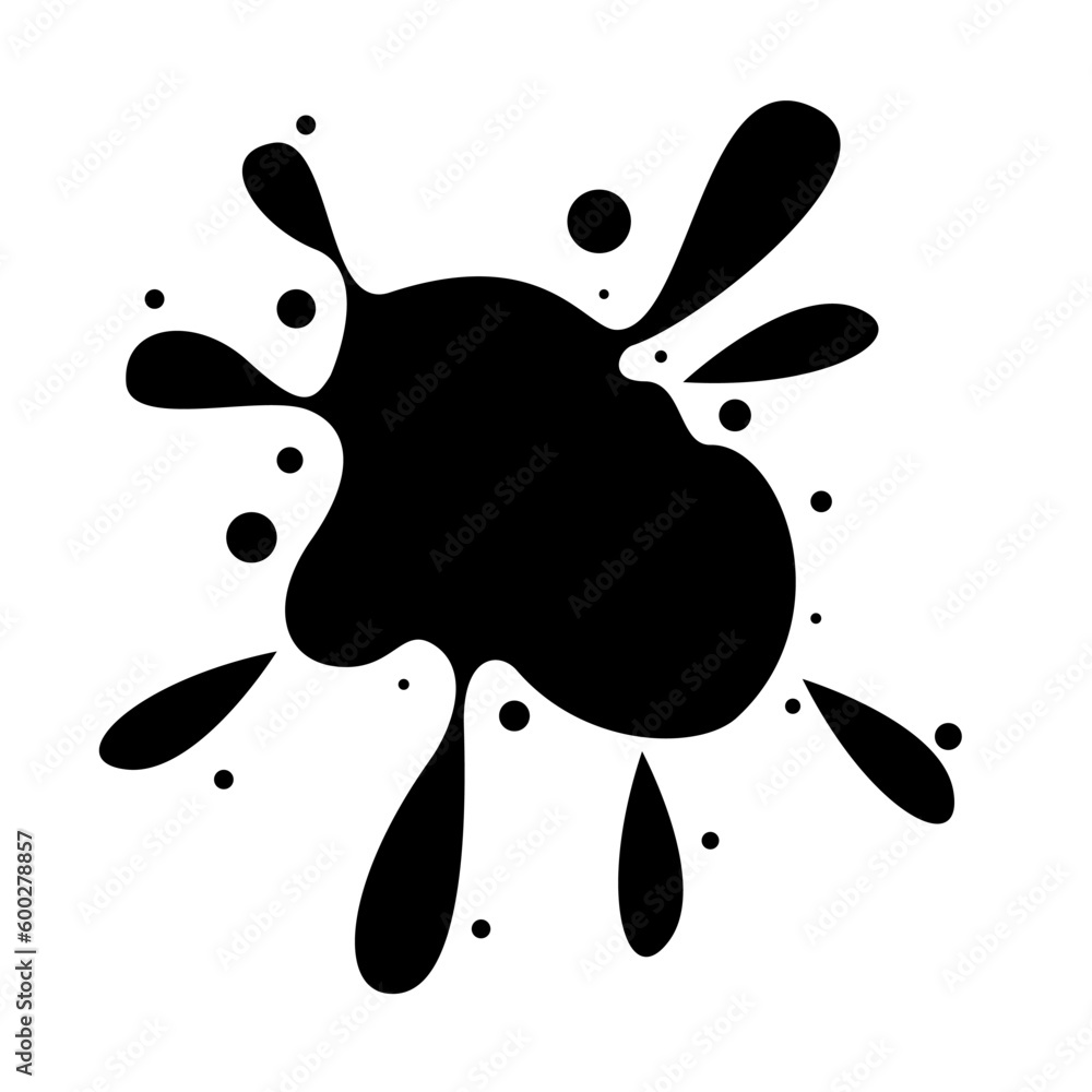 Fototapeta Water paint solid splatter illustration