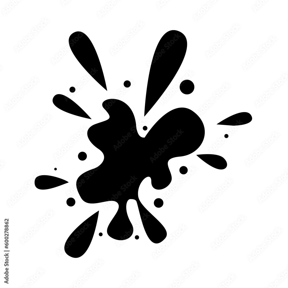 Naklejka premium Water paint solid splatter illustration