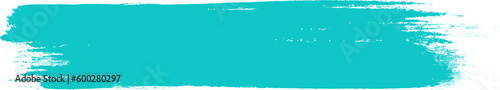 Turquoise brush stroke isolated on background. Paint brush stroke vector for ink paint, grunge design element, dirt banner, watercolor design, dirty texture. Trendy brush stroke, vector illustration