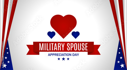 Military spouse appreciation day. Vector illustration. Suitable for Poster, Banners, background and greeting card. 