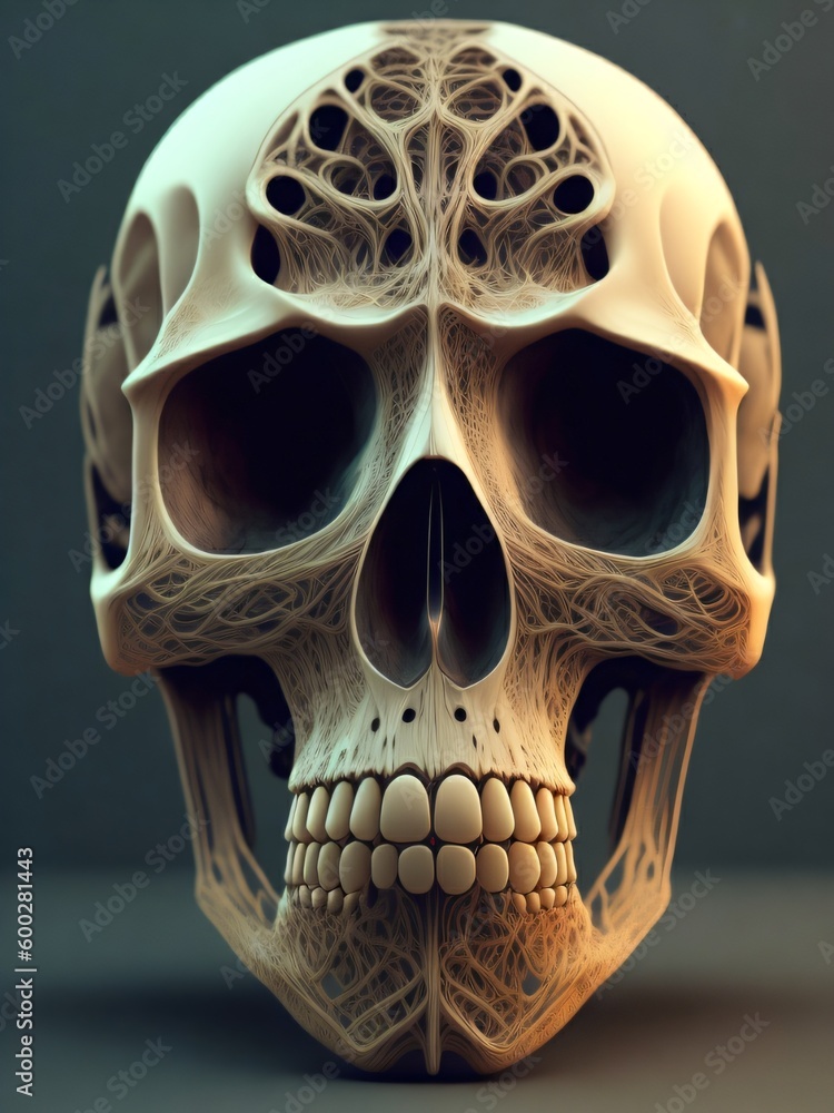 skull on black skull on black