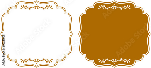 インド風の飾りフレームセット。ベクターデータ。