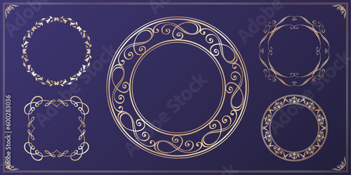 高級感のあるフレームデザインセット