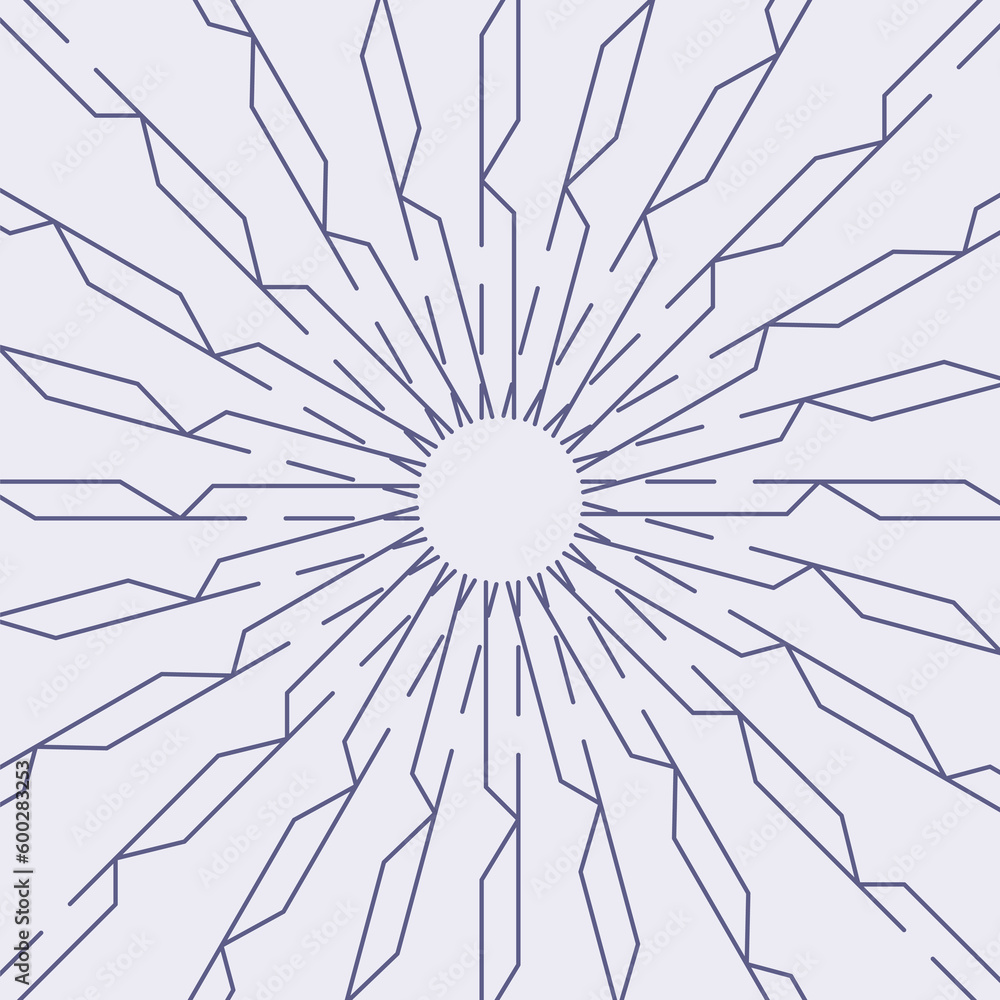 Fototapeta premium Sunburst line art, sunburst mandala line art, sunburst seamless pattern, sunburst radial line art. Good for background, mandala, design elements, cover background.