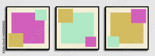 Abstract contemporary minimalist design art set #600286402