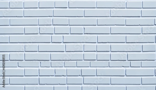 Plain clean white brick wall pattern design from Generative AI