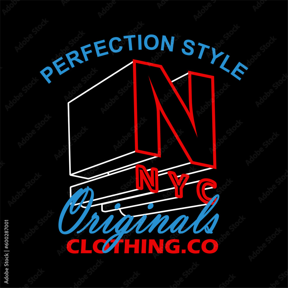 Obraz premium Vector illustration NYC original Typography t-shirt graphics poster banner flyer postcard 