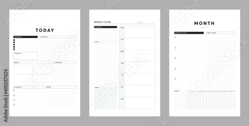 today Weekly Monthly Planner. Plan your day make dream happen.