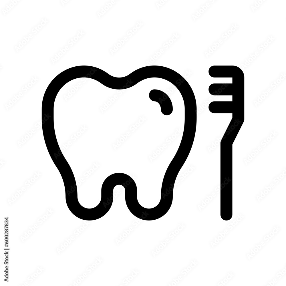 Editable tooth and brush vector icon. Dentistry, healthcare, medical. Part of a big icon set family. Perfect for web and app interfaces, presentations, infographics, etc Editable tooth and brush vector icon. Dentistry, healthcare, medical. Part of a big icon set family. Perfect for web and app interfaces, presentations, infographics, etc