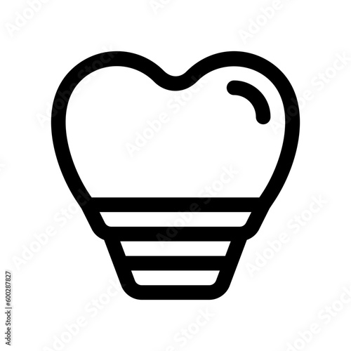 Editable dental implant vector icon. Dentistry, healthcare, medical. Part of a big icon set family. Perfect for web and app interfaces, presentations, infographics, etc
