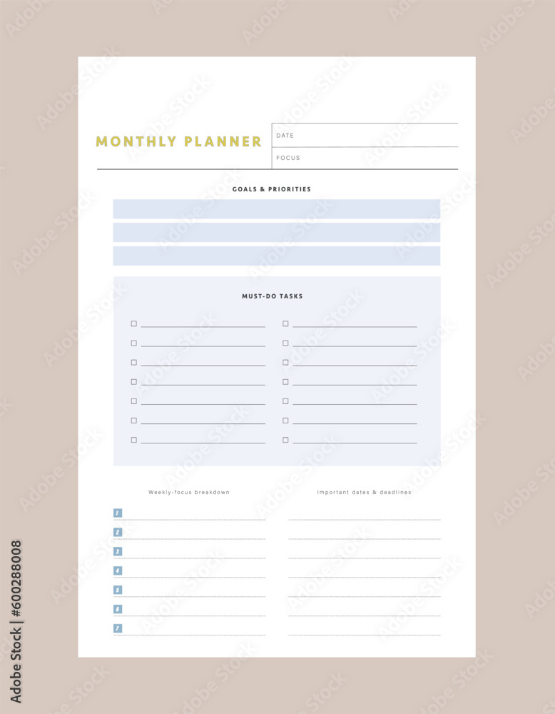 monthly planner. Plan your day make dream happen. monthly planner. Plan your day make dream happen.