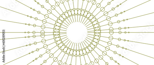 Abstract radial sunburst seamless pattern, radial line pattern, seamless line art with mandala look-alike, for background, design element, cover, print.