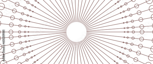 Abstract radial sunburst seamless pattern, radial line pattern, seamless line art with mandala look-alike, for background, design element, cover, print.