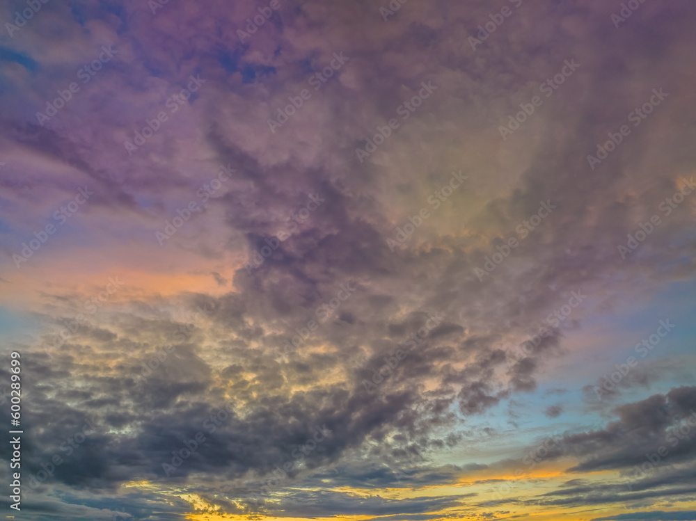 Fototapeta premium Sunrise skyscape with clouds
