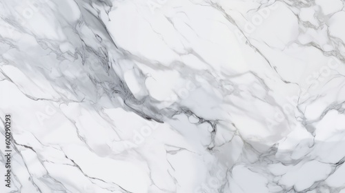 White marble pattern texture for background. Generative AI.