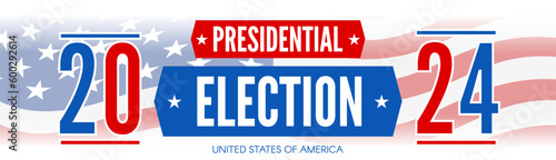 United States af  America presidential election  2024 voting   banner design vector illustration